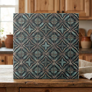 Industrial Patina Geometric #4 ID1227 Ceramic Tile