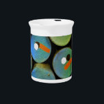 Industrial peacock pitcher<br><div class="desc">Industrial peacock is the colors of a peacock appearing on material by complete chance. It has both beauty and elegance in an industrial setting</div>