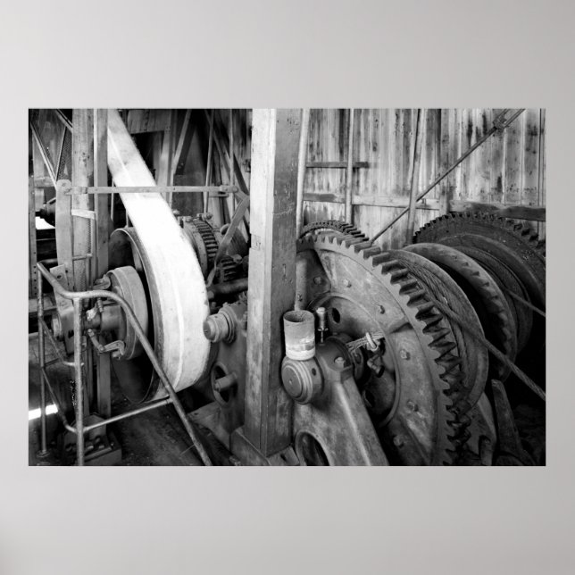 Industrial Photo - Gold Dredge Gear Train Poster (Front)