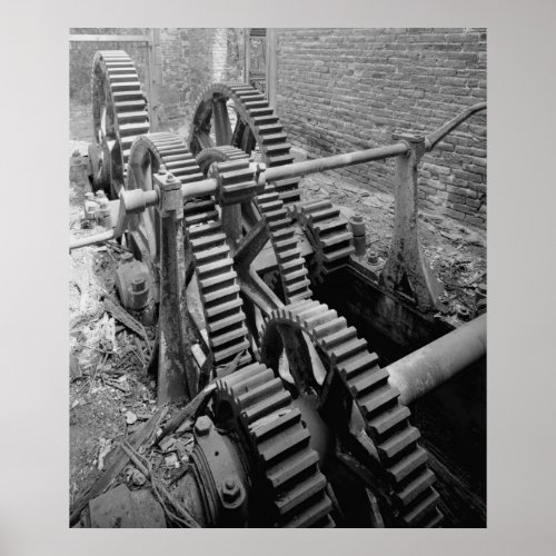 Industrial Photo _ Marine Railway Reduction Gears Poster