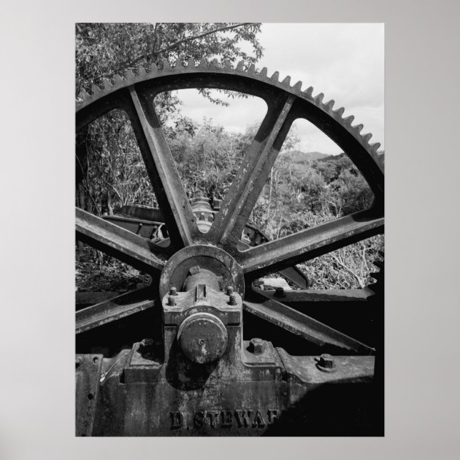 Industrial Photo - Rum Distillery Bearing and Gear Poster (Front)