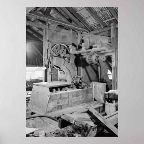 Industrial Photo _ Sawmill Band Saw Poster
