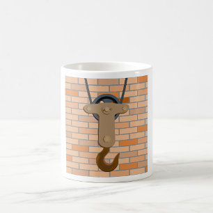 Industrial Pulley Hook Vintage Mechanical Design Coffee Mug