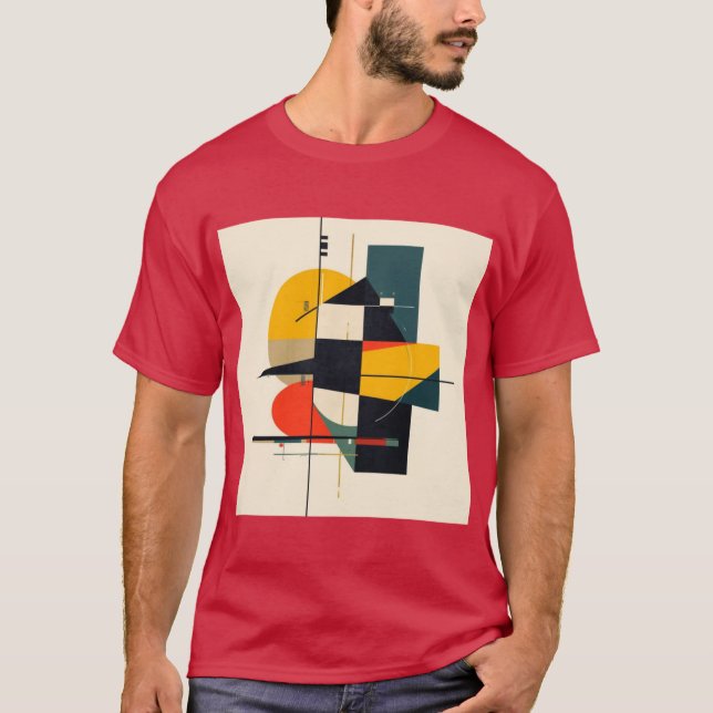 Industrial Rhythm Abstract Art T-Shirt (Front)
