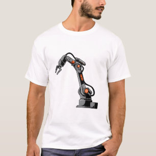 Industrial Robot Arm Art Robotic Automation T-Shirt
