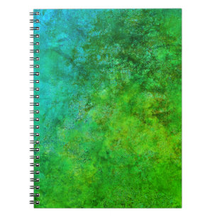 Industrial Rustic Rust Inspired Art Green Blue Notebook