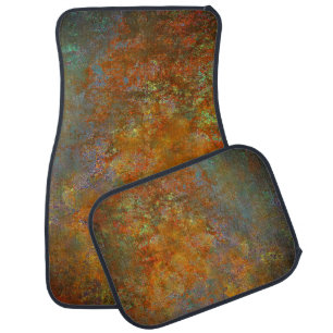 Industrial Rustic Rusty Copper Inspired Art Car Floor Mat