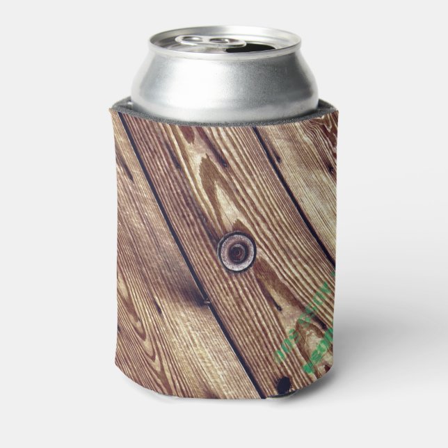 Industrial Rustic Wood Can Cooler (Can Back)