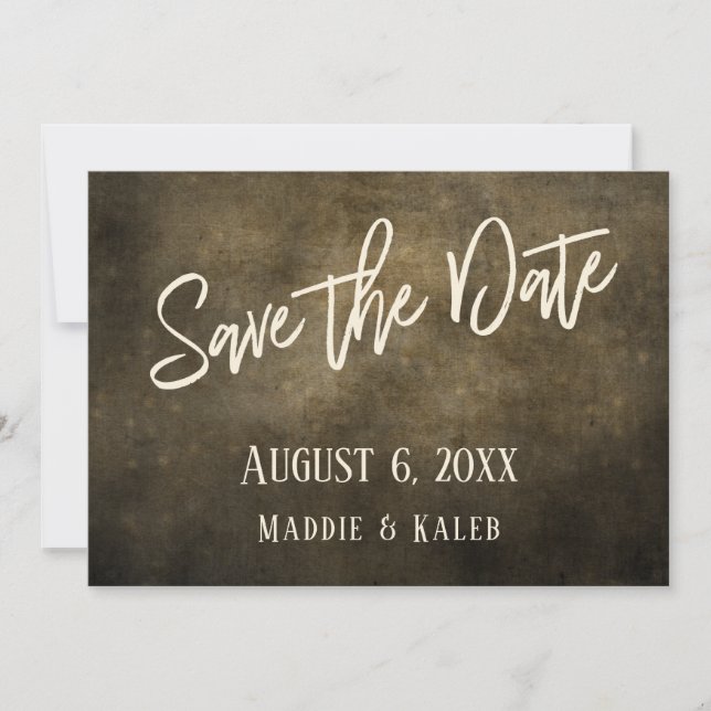 Industrial Save the Date Lights Casual Typography (Front)