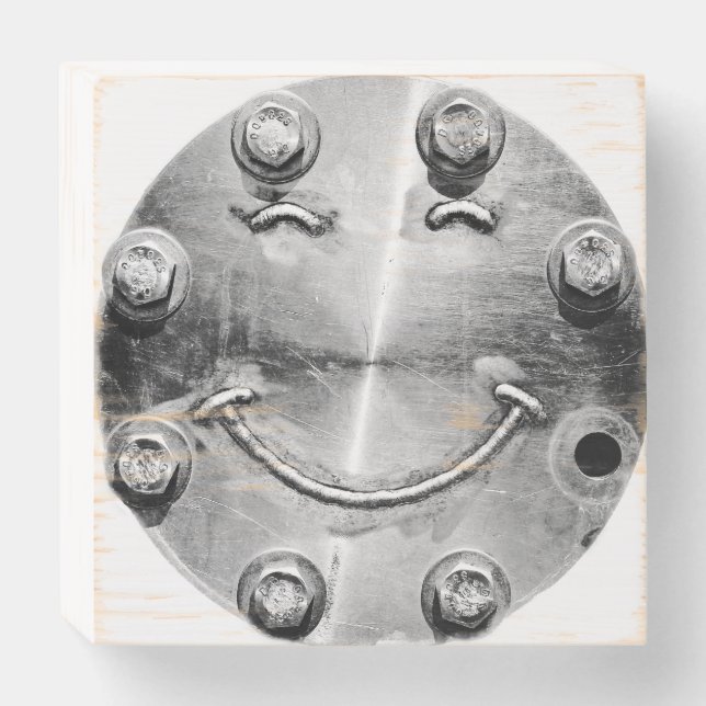 INDUSTRIAL SMILE Wood Box Sign (Front Horizontal)