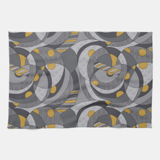 Industrial Spirals – Abstract Grunge-Inspired  Kitchen Towel