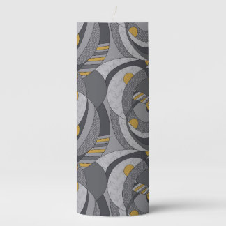Industrial Spirals – Abstract Grunge-Inspired  Pillar Candle