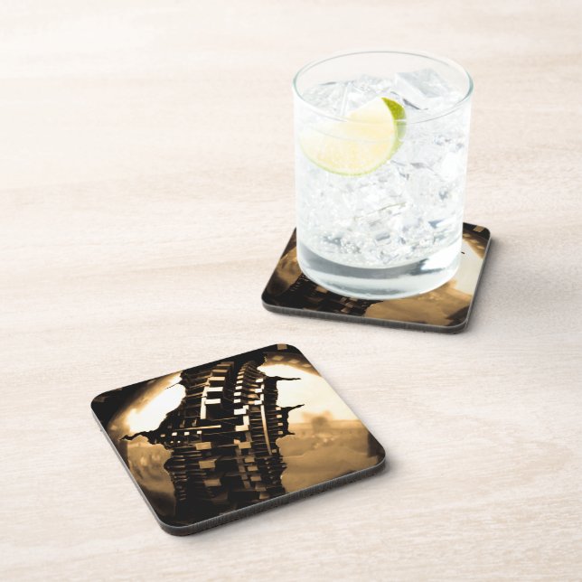 Industrial Steampunk  Beverage Coaster (Right Side)