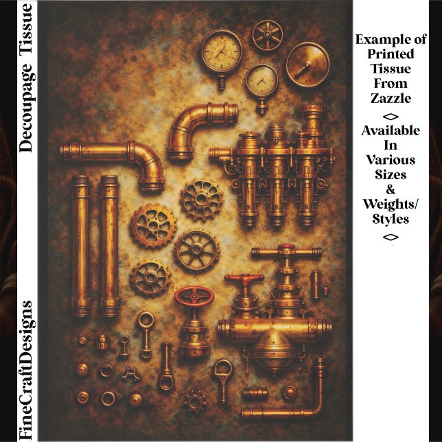 Industrial Steampunk Elements Set FH1 Decoupage Tissue Paper (Creator Uploaded)