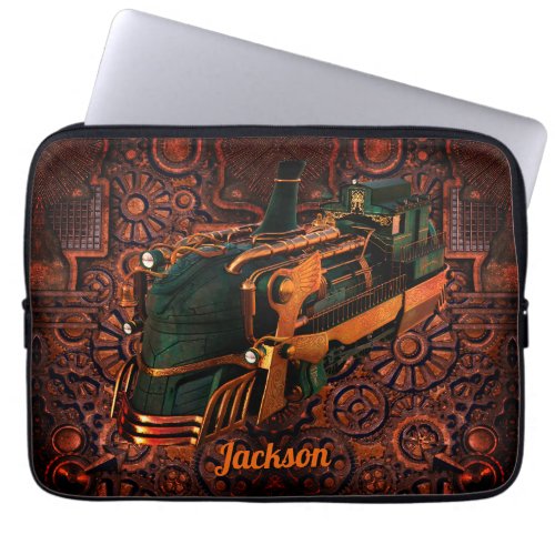 Industrial Steampunk Steam Train  Laptop Sleeve