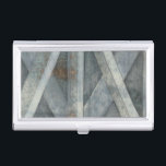Industrial Structure | Bridge Business Card Case<br><div class="desc">This print of an industrial structure was created by Jennifer Goldberger and resembles the trusses of a bridge. This grey structure is beatifully rendered,  making you want to traverse its span and see what's on the other side. Order yours now!</div>