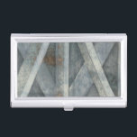 Industrial Structure | Bridge Business Card Case<br><div class="desc">This print of an industrial structure was created by Jennifer Goldberger and resembles the trusses of a bridge. This grey structure is beatifully rendered,  making you want to traverse its span and see what's on the other side. Order yours now!</div>