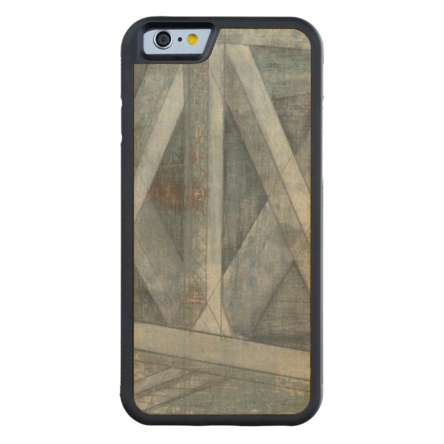 Industrial Structure | Bridge Carved Wood iPhone Case (Back)