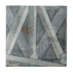 Industrial Structure | Bridge Ceramic Tile<br><div class="desc">This print of an industrial structure was created by Jennifer Goldberger and resembles the trusses of a bridge. This grey structure is beatifully rendered,  making you want to traverse its span and see what's on the other side. Order yours now!</div>