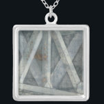 Industrial Structure | Bridge Silver Plated Necklace<br><div class="desc">This print of an industrial structure was created by Jennifer Goldberger and resembles the trusses of a bridge. This grey structure is beatifully rendered,  making you want to traverse its span and see what's on the other side. Order yours now!</div>