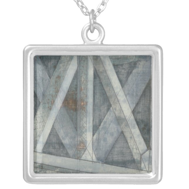 Industrial Structure | Bridge Silver Plated Necklace (Front)