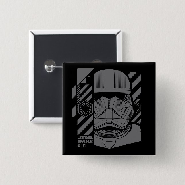Industrial Style Sith Trooper Graphic Button (Front & Back)