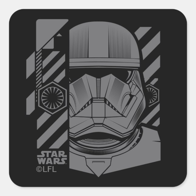 Industrial Style Sith Trooper Graphic Square Sticker (Front)