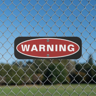 Industrial Style WARNING Metal Sign for Safety