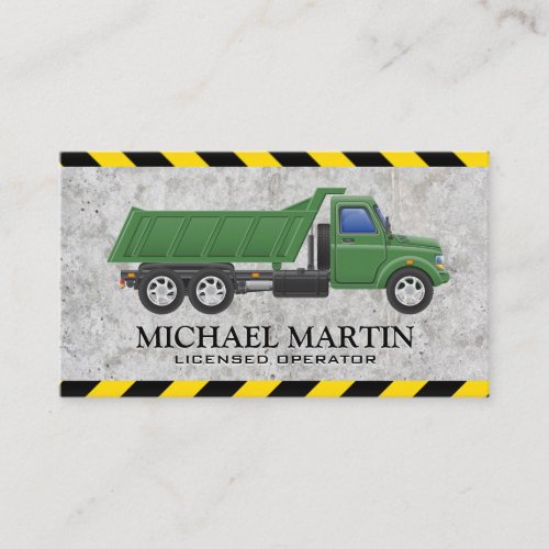 Industrial Truck  Licensed Operator Business Card