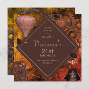 Industrial Vintage Birthday Invitation