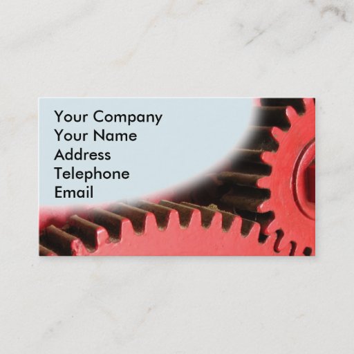 Customizable Industrial Vintage Gears Business Cards