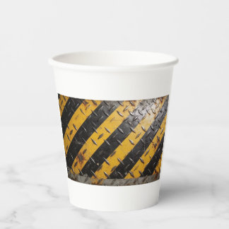 Industrial-Warning-Stripes Paper Cups