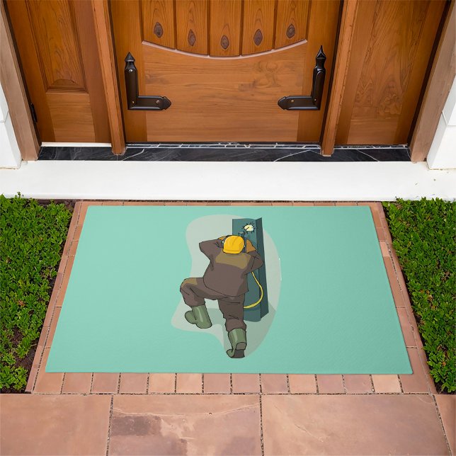 Industrial Welder Welding Metal Plate Doormat (Creator Uploaded)