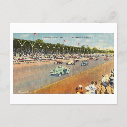 Indy 500 Vintage Postcard
