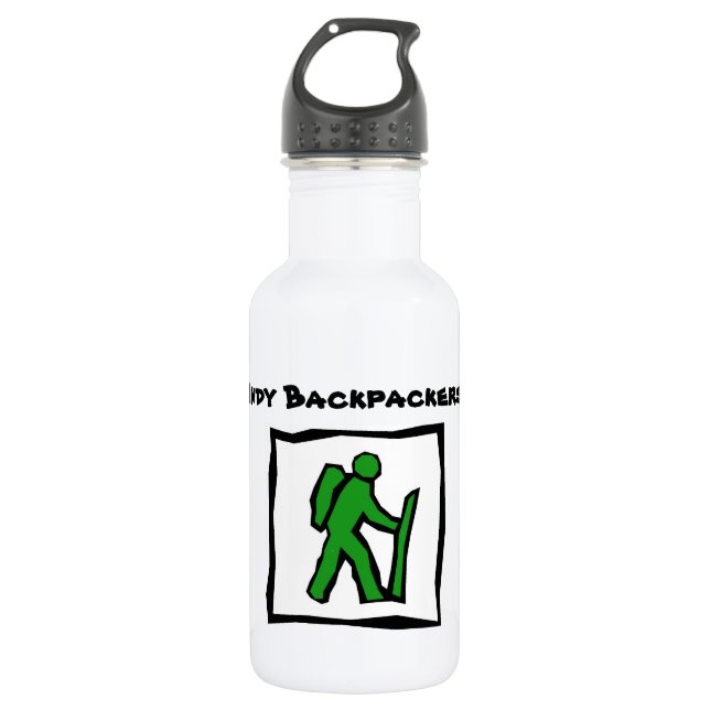 Indy Backpackers Stainless Steel Water Bottle (Front)