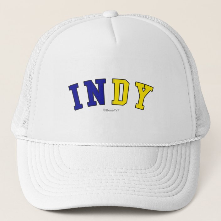 Indy in Indiana State Flag Colors Hat