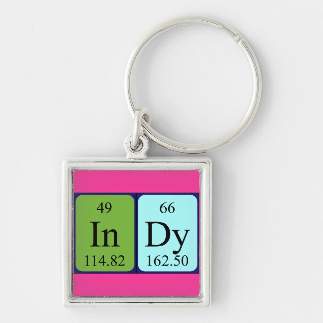 Indy periodic table name keyring (Front)