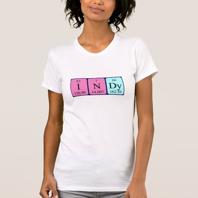 Indy periodic table name shirt (Front)