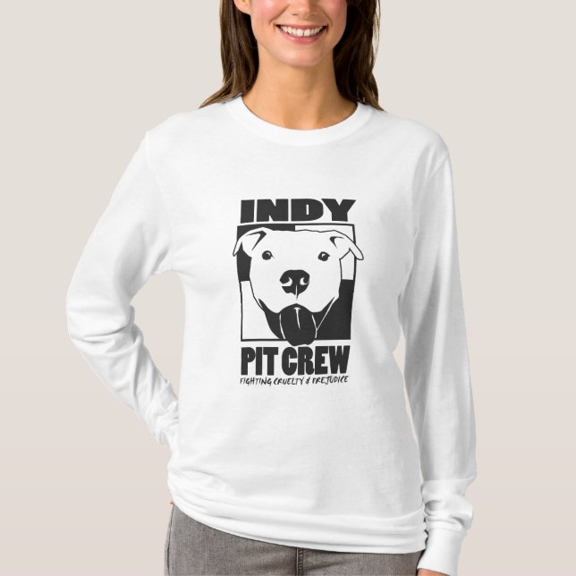 Indy Pit Crew Ladies Logo Hoodie T-Shirt (Front)