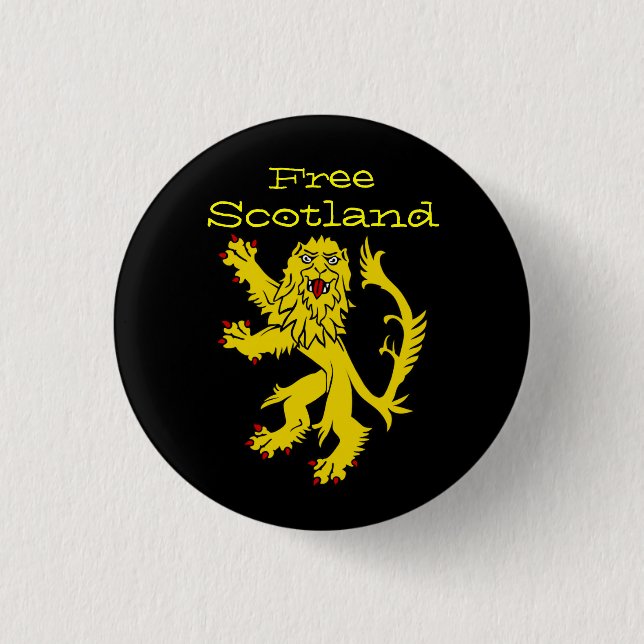 Indy Scotland Lion Rampant Pinback Button (Front)