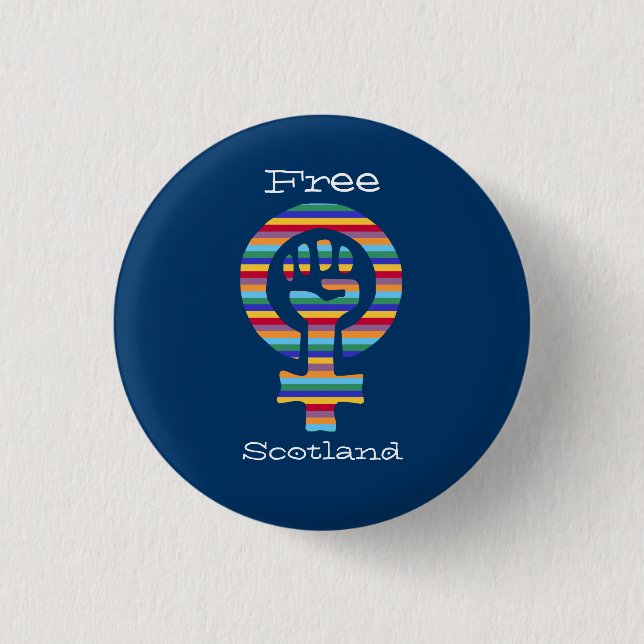 Indy Scottish Independence Feminist Symbol Pinback Button (Front)