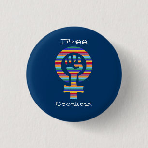 Indy Scottish Independence Feminist Symbol Pinback Button