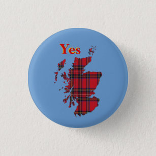 #indyref Tartan Yes Scotland Pinback Button