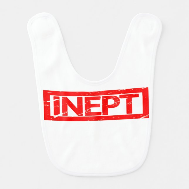 Inept Stamp Baby Bib (Front)