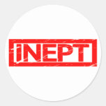 Inept Stamp Classic Round Sticker