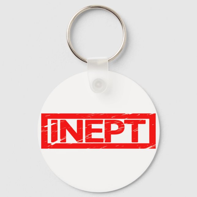Inept Stamp Keychain (Front)