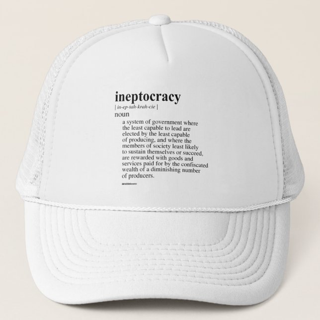INEPTOCRACY TRUCKER HAT (Front)