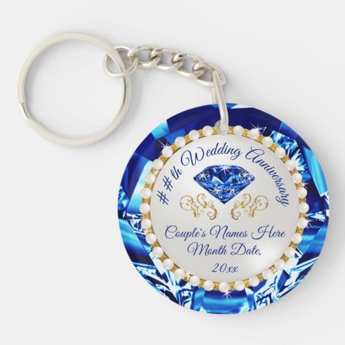 Inexpensive 45th or 65th Wedding Anniversary Gifts Keychain