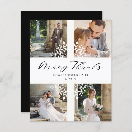 Inexpensive 4 Photos Wedding Thanks Branches