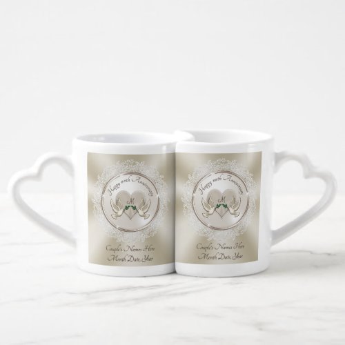 Inexpensive Anniversary Gifts by Year Lace Pearl Coffee Mug Set